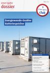 Titelbild für das Dossier "Energiewende-Enabler Batteriespeicher"